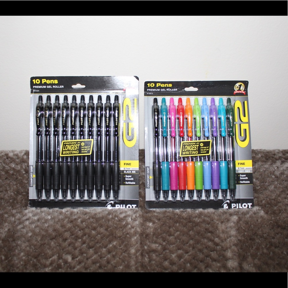 (2) 10ct G2 pilot gel pens